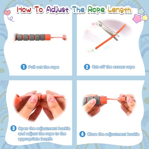 Adjustable Foam Handle Jump Rope for Kids