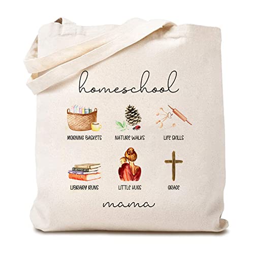 Christian Homeschool Mama Canvas Tote Bag