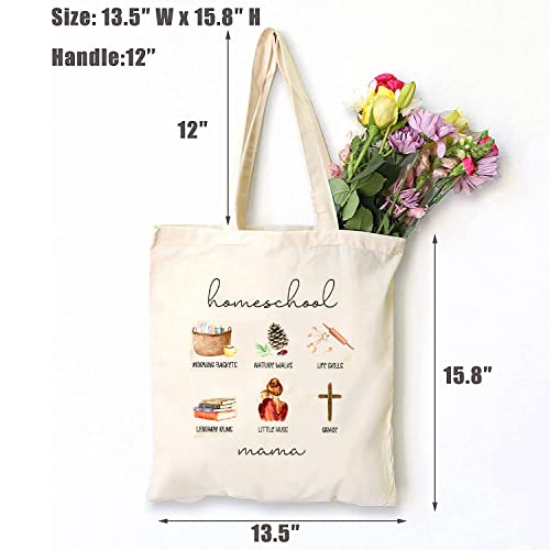 Christian Homeschool Mama Canvas Tote Bag