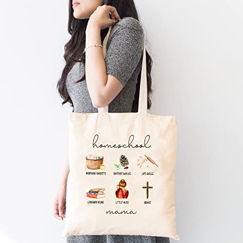 Christian Homeschool Mama Canvas Tote Bag