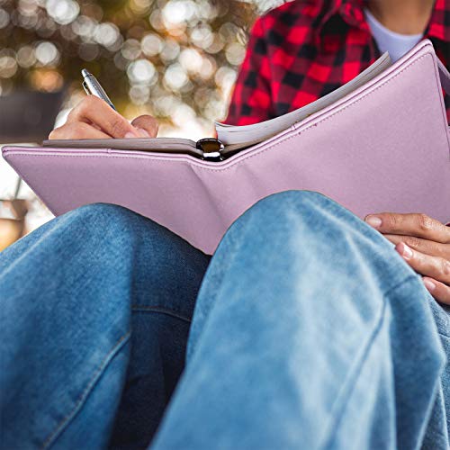 Pink A5 PU Leather 6-Ring Budget Binder