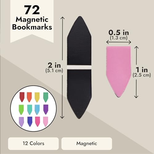 Rainbow Arrow Magnetic Bookmarks - 72 Pack