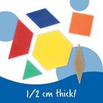 250 Plastic Pattern Blocks for Preschool Shape Games