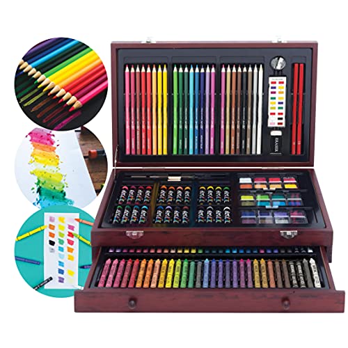 142 Pc Art Set with Wood Carrying Case