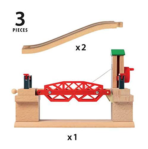 BRIO Lifting Bridge | Toy Train Accessory, Red
