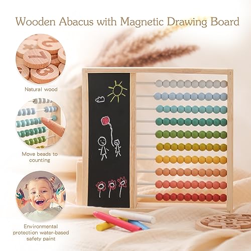 Wooden Abacus Beads Counting Toys for Toddler