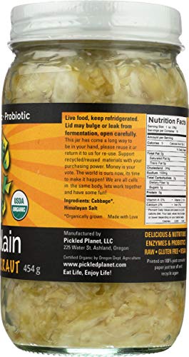 Organic Raw Sauerkraut by Pickled Planet, 16 oz