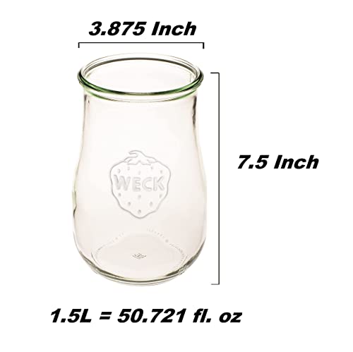 Sourdough Starter Jars - Weck Tulip - 1.5 L