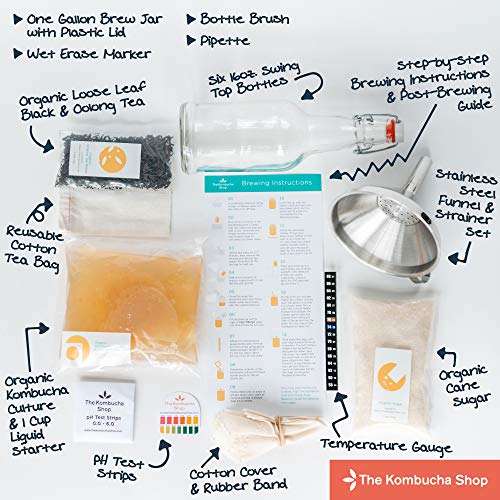 Organic Kombucha Starter Kit with Accessories
