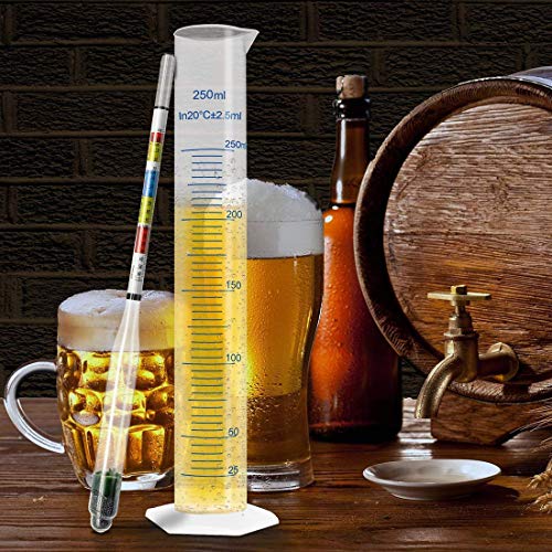 Hydrometer Set: Wine, Beer, Kombucha - 250ml Cylinder