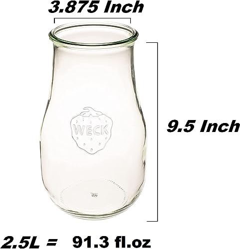 Weck Tulip Jars - 2.5L - Sourdough - Wide Mouth