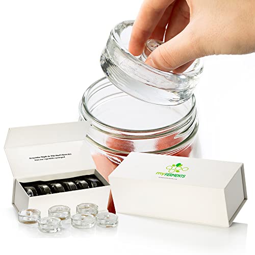 6-Pack Glass Fermentation Weights for Wide-Mouth Jars