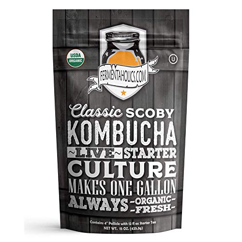 Organic Fresh Kombucha SCOBY & Starter Tea