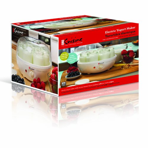 Euro Cuisine YM80 Yogurt Maker,White 9.6 Inch