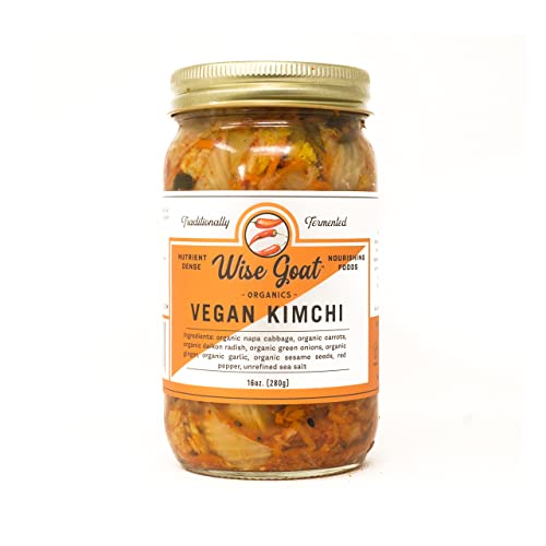 Organic Raw Vegan Kimchi, 16 Oz Glass Jar