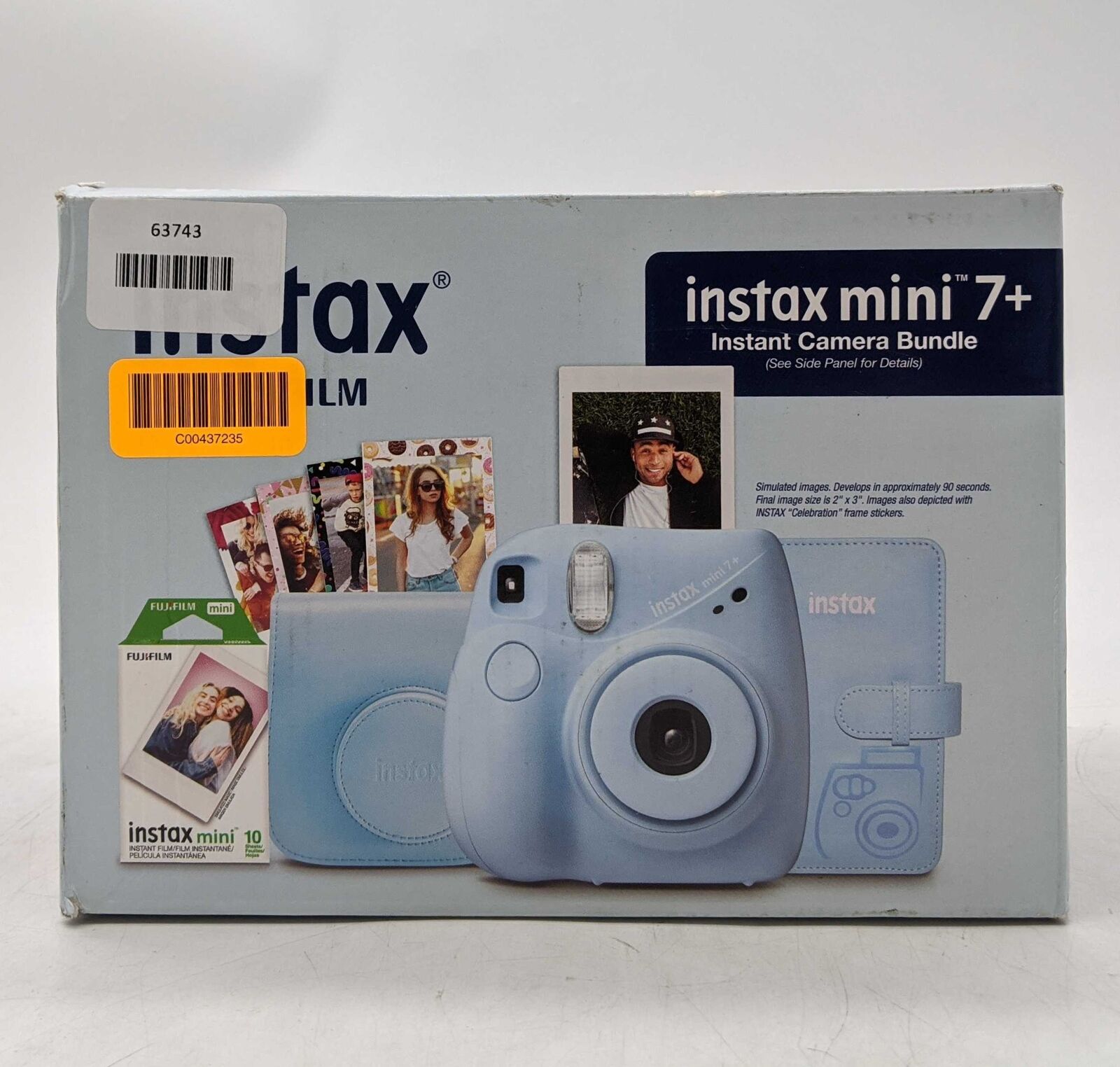 Fujifilm Instax mini 7+ Instant Camera Bundle Light Blue 600021794