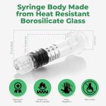 10-Pack 1ml Borosilicate Glass Syringe with Needles