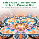 10-Pack 1ml Borosilicate Glass Syringe with Needles