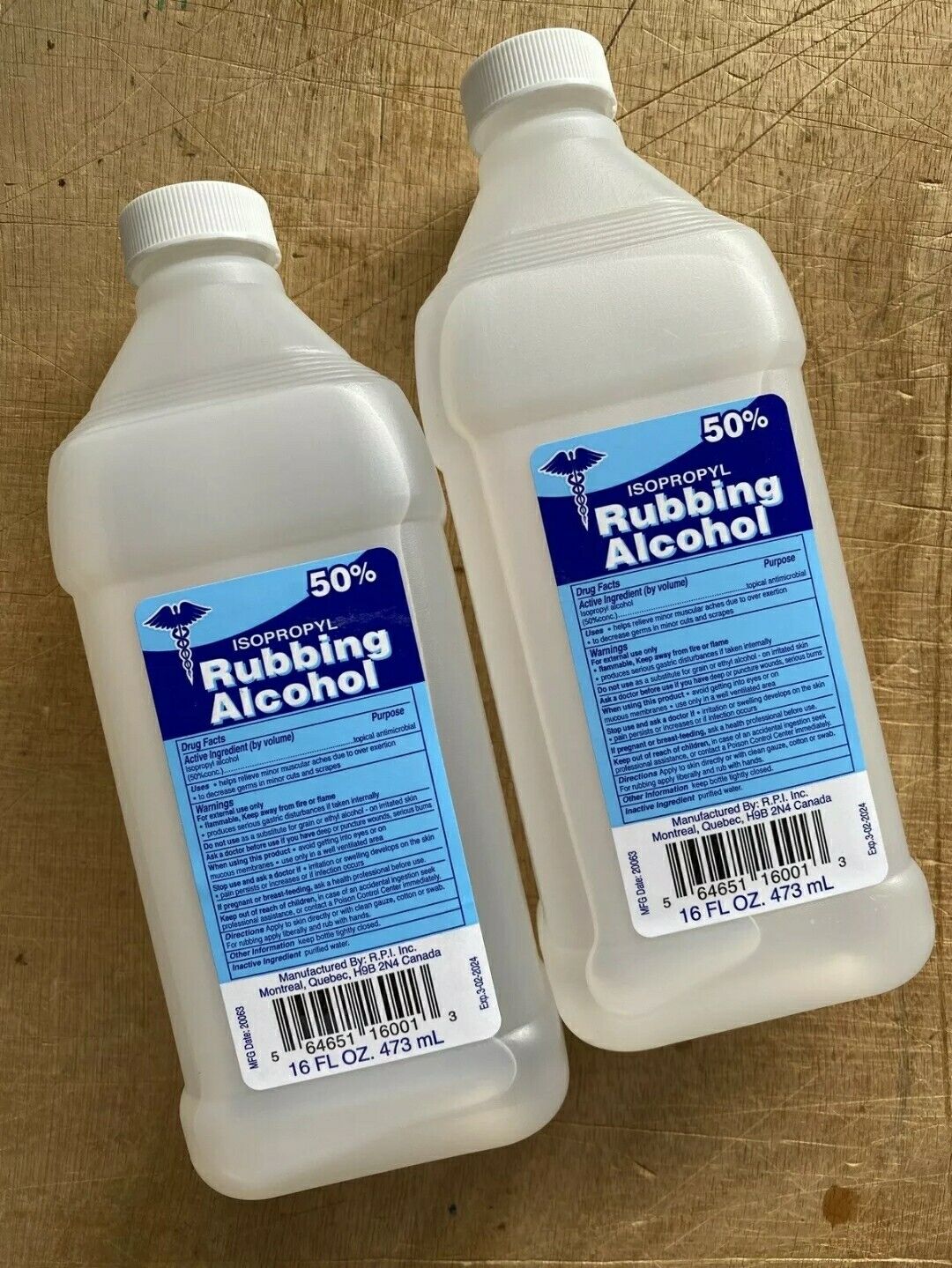 2 Bottles 50% Isopropyl Alcohol 64oz