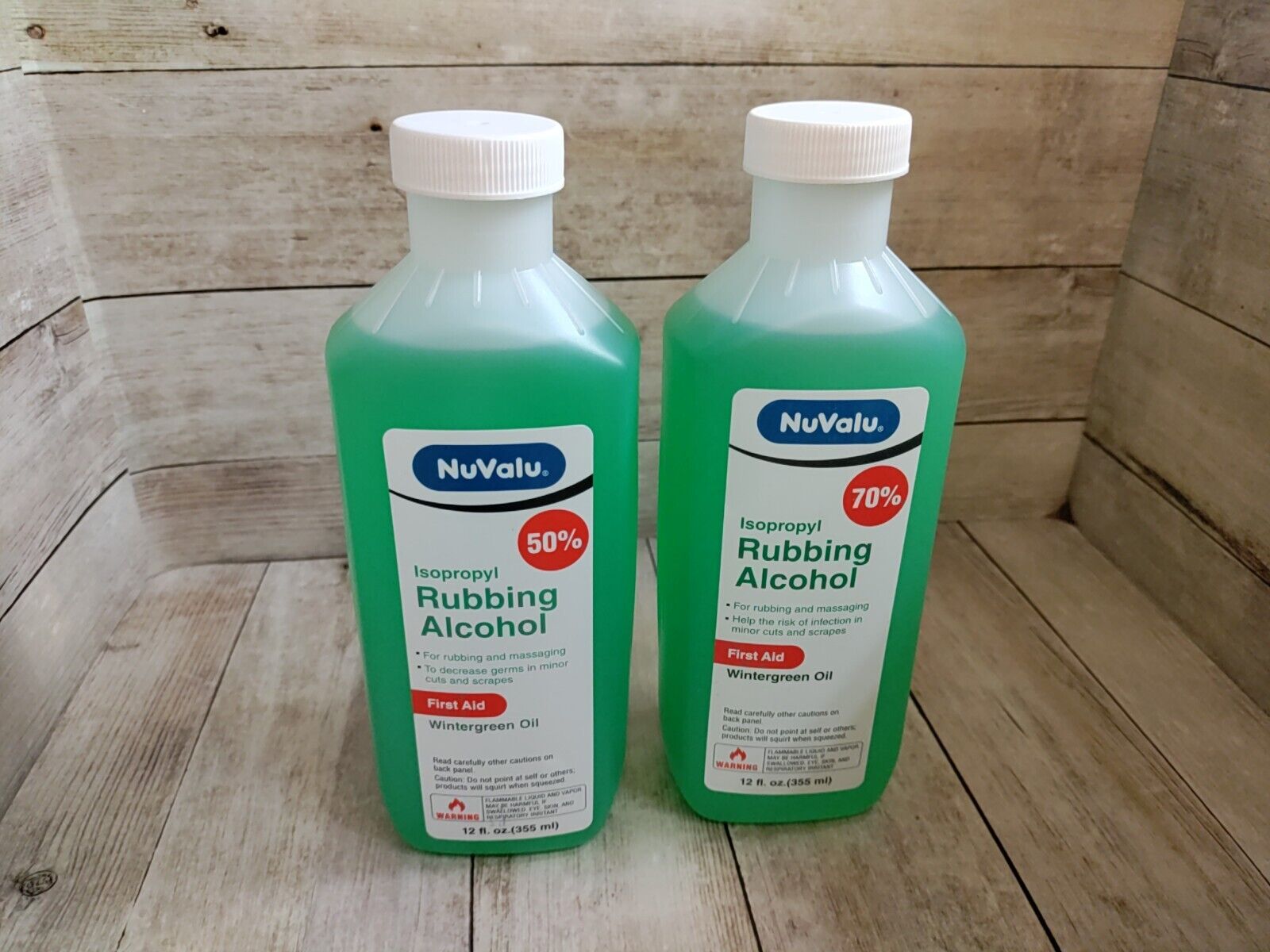 2 bottles 70% & 50% Isopropyl Rubbing Alcohol WINTERGREEN SEALED Exp 3/2025 24oz