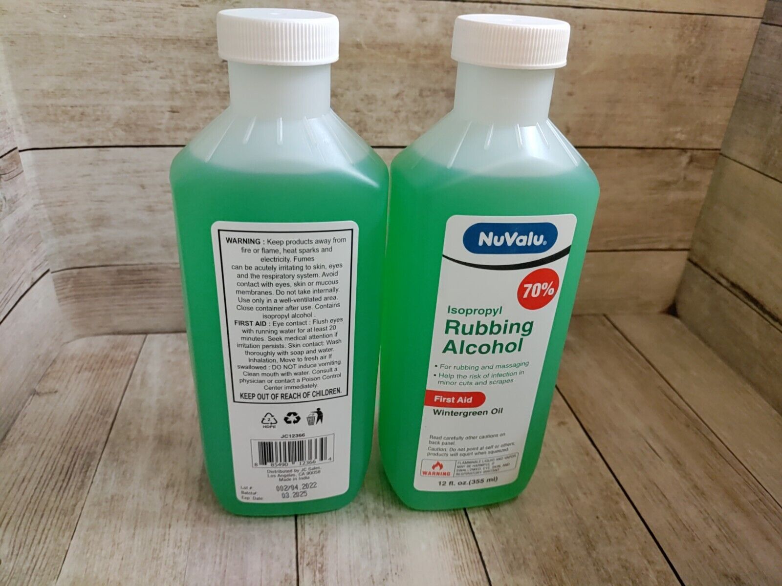 2 bottles 70% & 50% Isopropyl Rubbing Alcohol WINTERGREEN SEALED Exp 3/2025 24oz