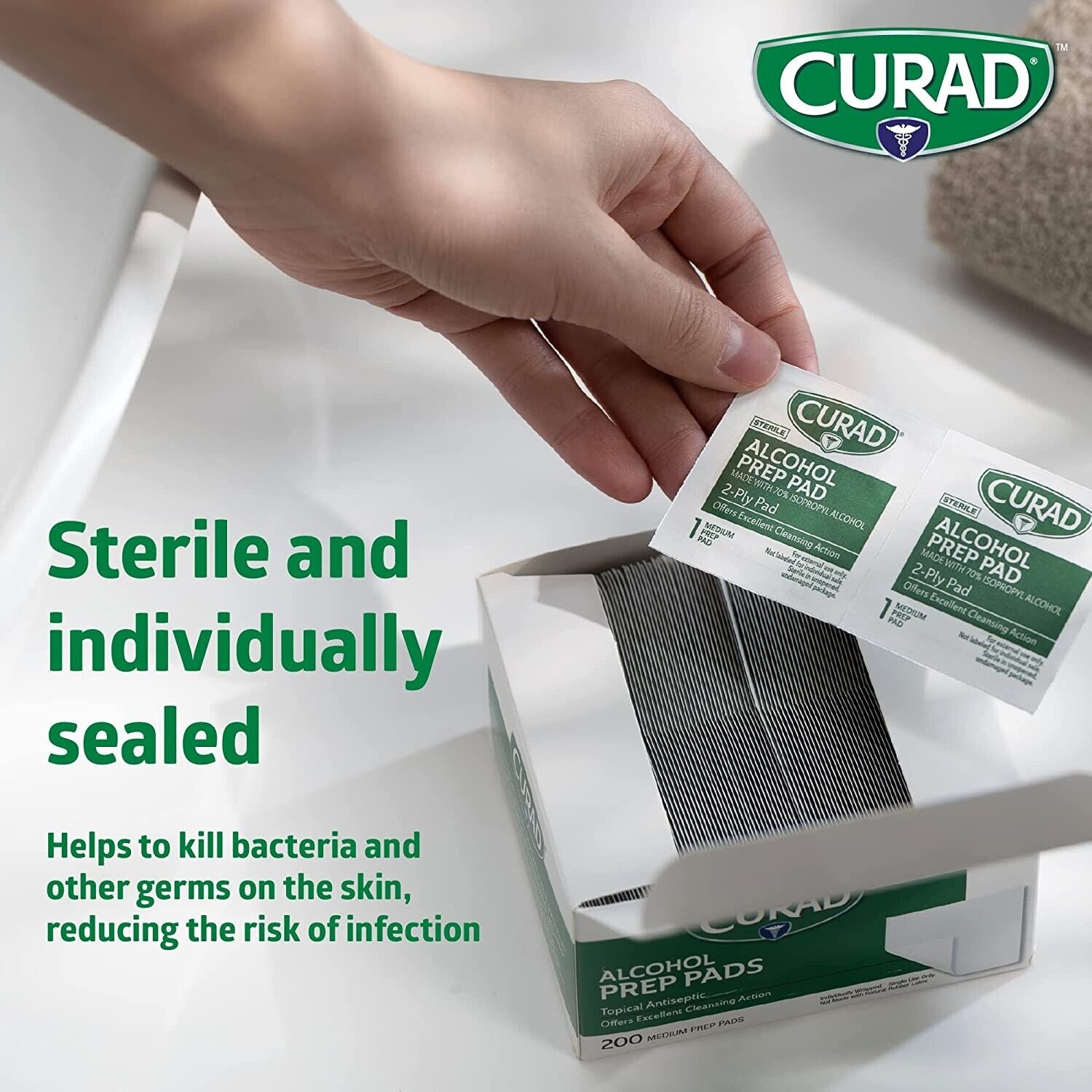 Curad Isopropyl Alcohol Prep Pads - 400 Count