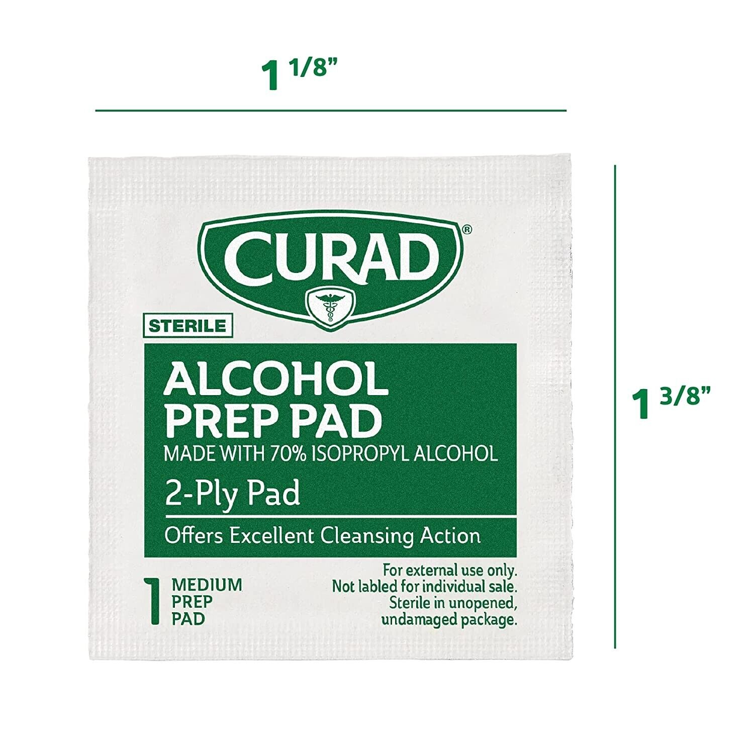 Curad Isopropyl Alcohol Prep Pads - 400 Count