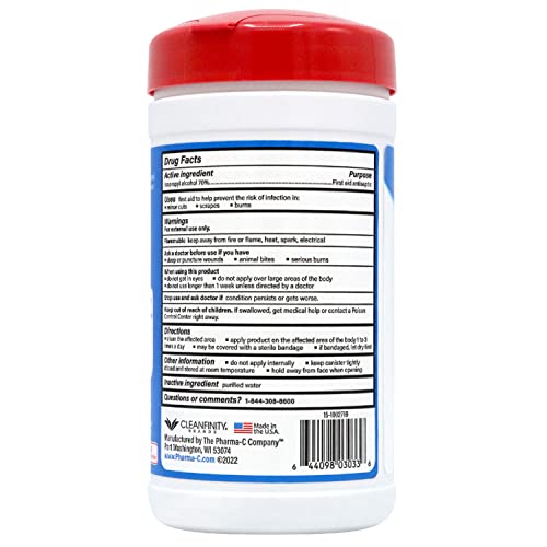 Pharma-C-Wipes 70% Isopropyl Alcohol - Case of 6