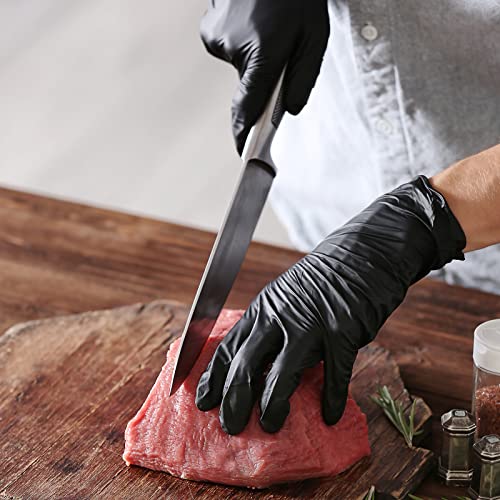 Black Disposable Vinyl Gloves, 4mil Thickness
