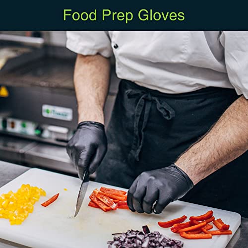 100 Count X-Large Nitrile Gloves - Black