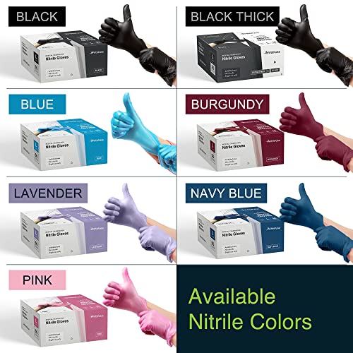 100 Count X-Large Nitrile Gloves - Black