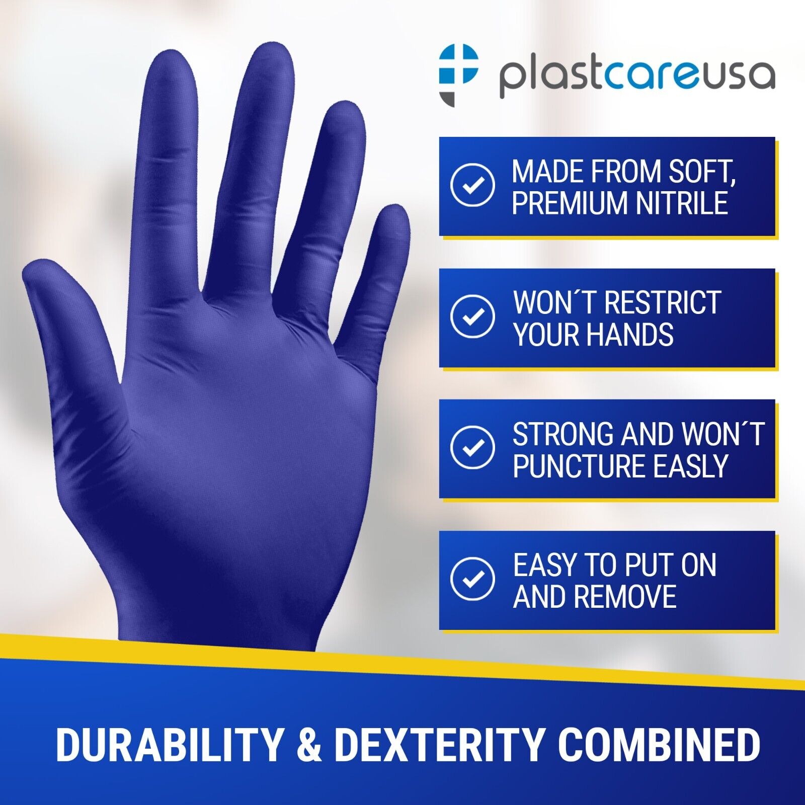 100 Disposable Nitrile Exam Gloves 3.5 Mil