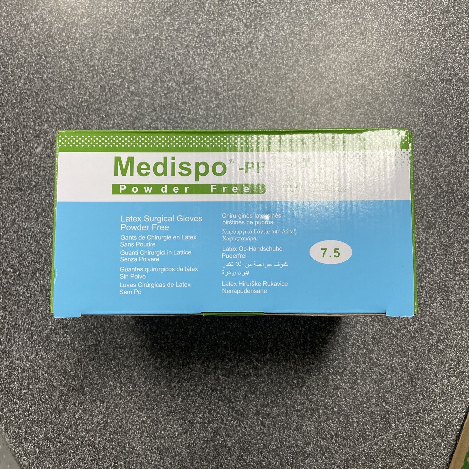 50 Pairs Medispo Latex Surgical Gloves (Size 7.5)