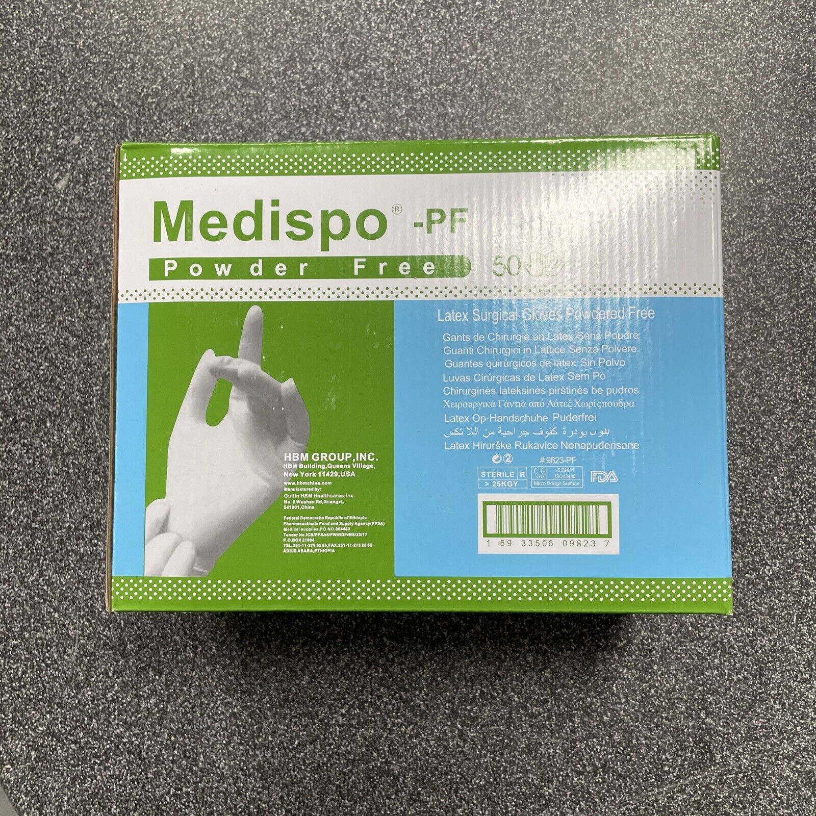 50 Pairs Medispo Latex Surgical Gloves (Size 7.5)