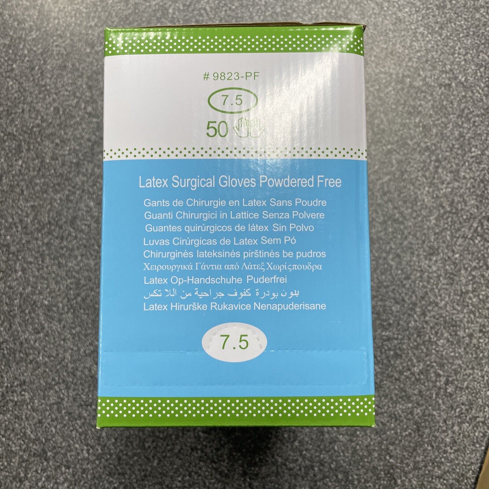 50 Pairs Medispo Latex Surgical Gloves (Size 7.5)