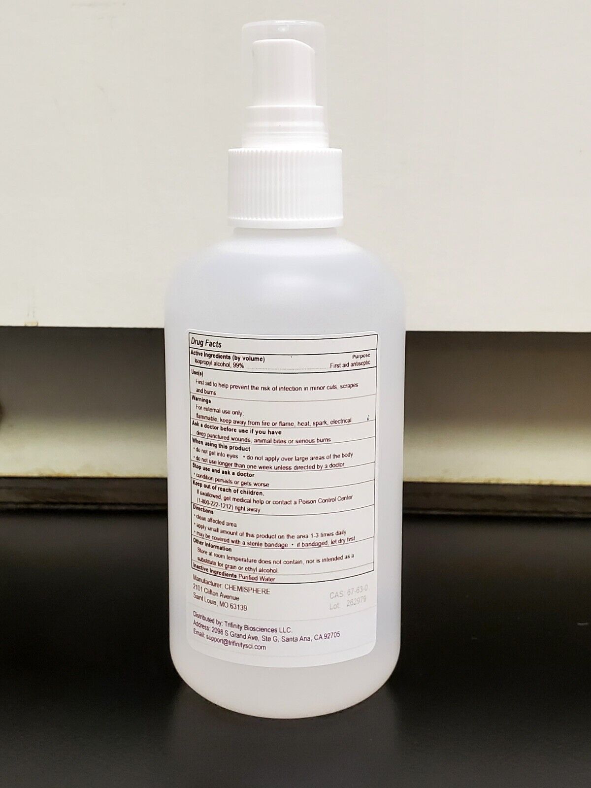 16 oz 99% USP Grade Isopropyl Alcohol Spray