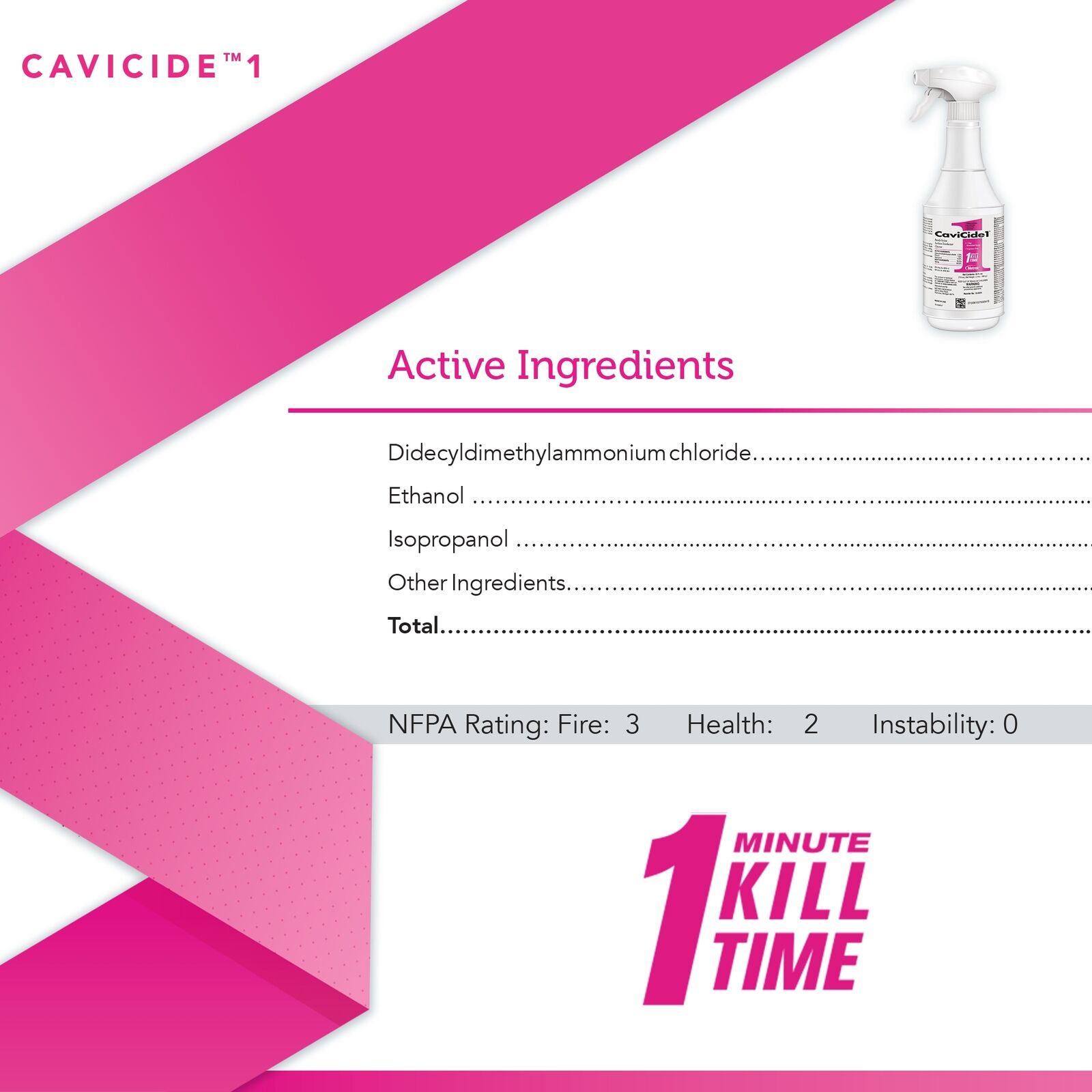 CaviCide1 Liquid Surface Disinfectant Cleaner 24 oz. 1 Ct