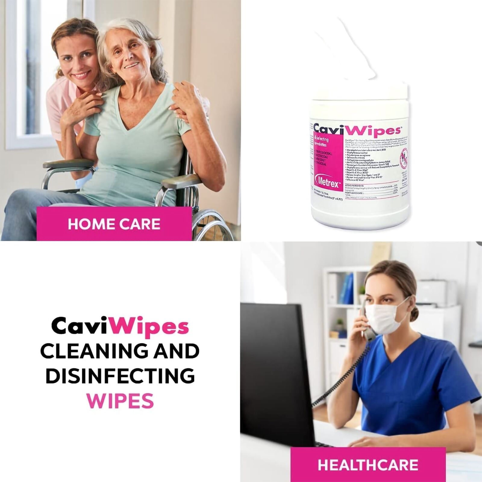 320ct CaviWipes Disinfectant Canister with Alcohol Scent