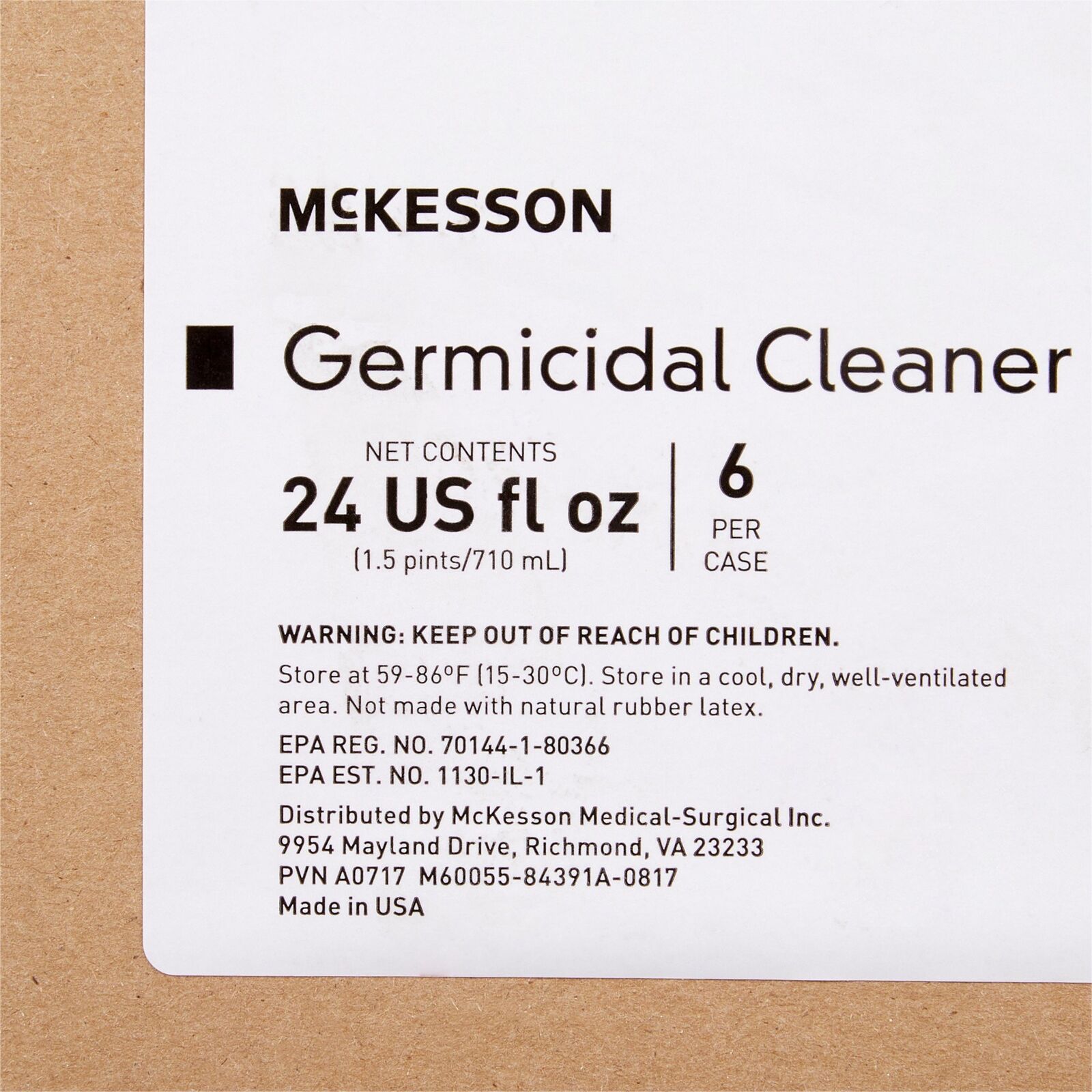 McKesson Liquid Surface Disinfectant Cleaner 24 oz. 6 Ct