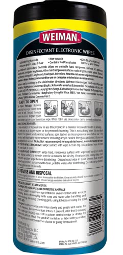 Weiman Electronic Screen Disinfecting Wipes - 2 Pack