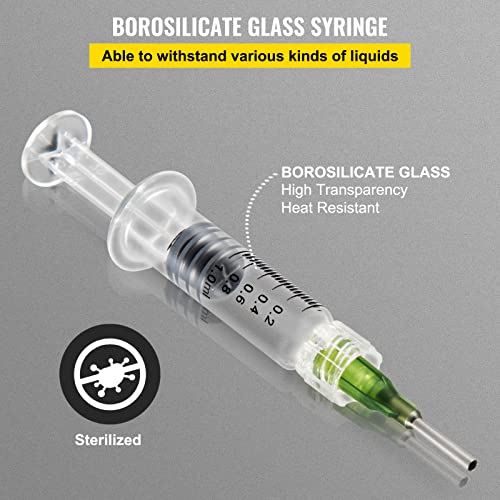 100 Reusable Glass Syringes with Needles