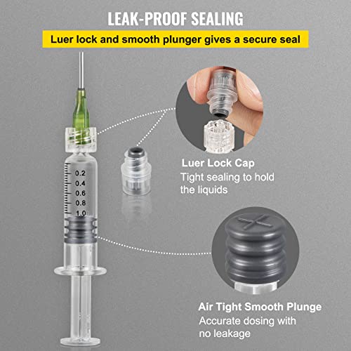 100 Reusable Glass Syringes with Needles