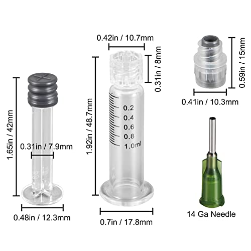 100 Reusable Glass Syringes with Needles