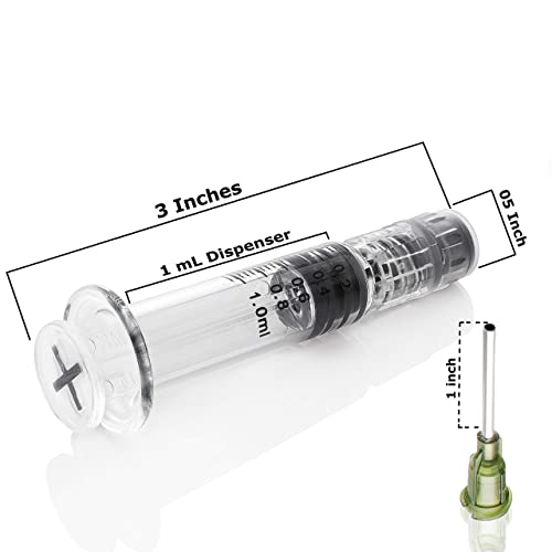 10-Pack 1ml Borosilicate Glass Syringe with Needles