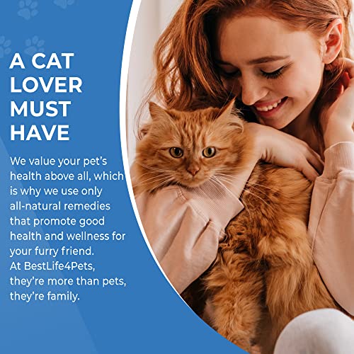BestLife4Pets Cat Hip and Joint Supplement - Relief from Pain, Inflammation, and Injuries - Improve Mobility - No odor or Taste - All Natural Easy To Use and Swallow - 450 Pills