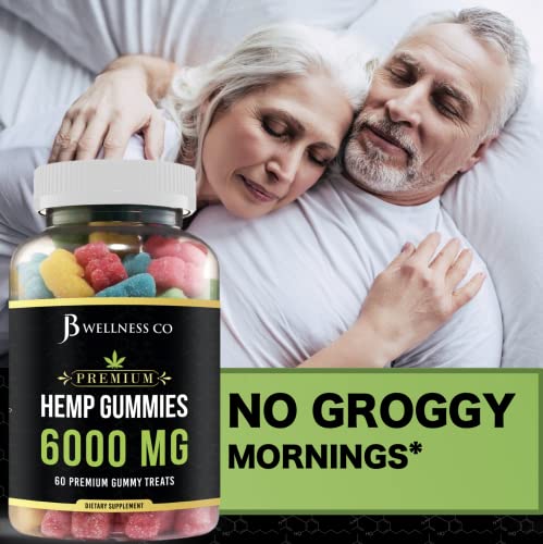 [2-PACK] Hemp Gummies Premium – 6000 MG – Great for Peace & Relaxation - Calming Gummies – Vitamins & Omega 3,6,9 – Made in The USA [2-PACK]