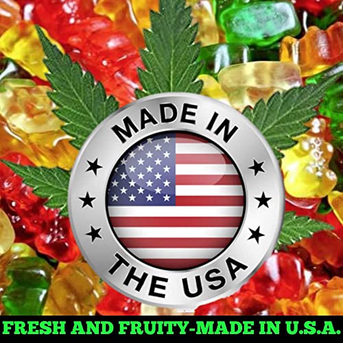 Healthergize Hemp Gummies Premium-Made In USA-Best Tasting Fresh And Fruity Hemp Gummy Bears-Natural Hemp Candy-For Peace And Relaxation, Muscles, Back, Knees, Joints, Party Natural Candy-90 Bears