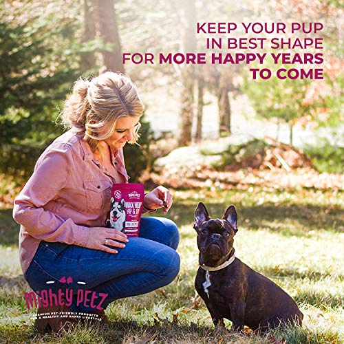 MAX Hemp Glucosamine for Dogs - 10-in-1 Vet Formulated Hip & Joint Chews with Hemp Seed Oil + MSM + Chondroitin + Turmeric. Advanced Support Supplement with Vitamins