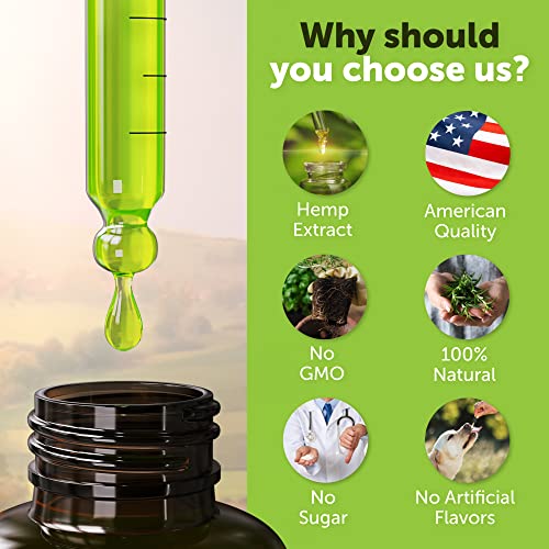(2 Pack) Hemp Oil for Dogs and Cats - Anxiety, Stress, Pain - Dog Calming Aid - Hip and Joint Support Relief -and Skin Health - Rich in Omega 3-6-9 - Pet Hemp Oil Drops Treats - Made in USA