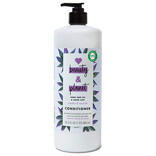 Love Beauty And Planet Soothe & Nourish Dry Hair Conditioner Clean Scalp & Nourished Hair Care Hemp Seed Oil & Nana Leaf Paraben & Silicone Free and Vegan, 32.3 Fl Oz